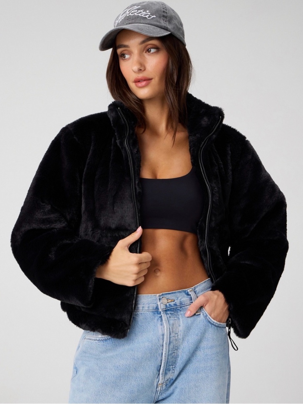 Urban Outfitters Black Faux Fur “Teddy Bear” Jacket